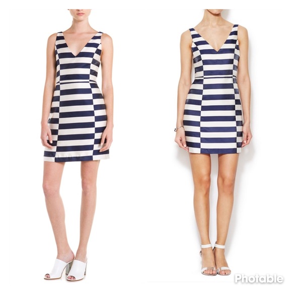 Dolce Vita Dresses & Skirts - SOLD- DOLCE VITA NAVY & CREAM BACK OUT MINI DRESS